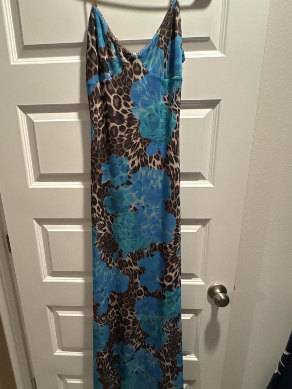 Julianna Blue Floral & Animal Print Slip Dress - Picture 2 of 2